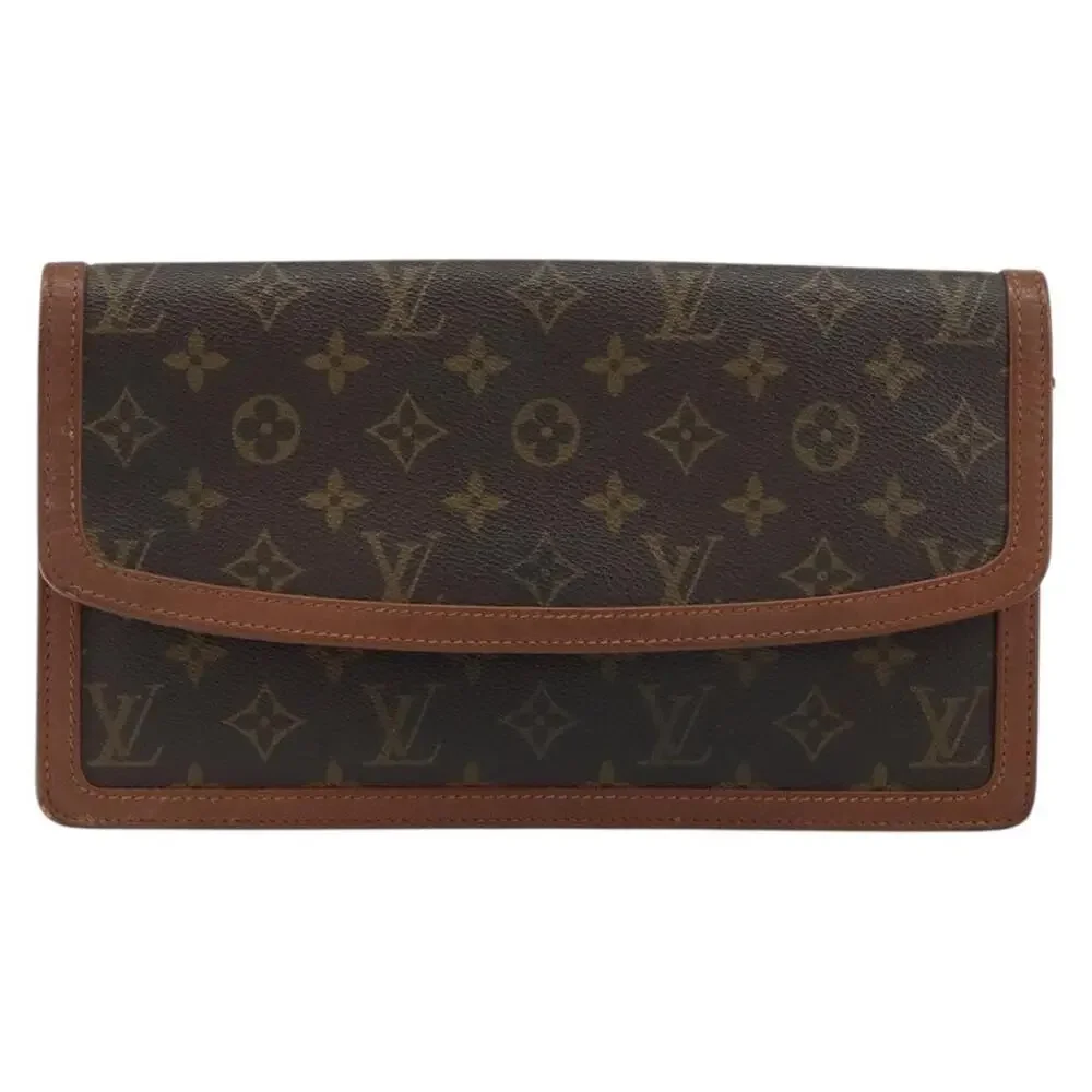 Louis Vuitton Monogram Pochette Dam GM Clutch Bag Brown